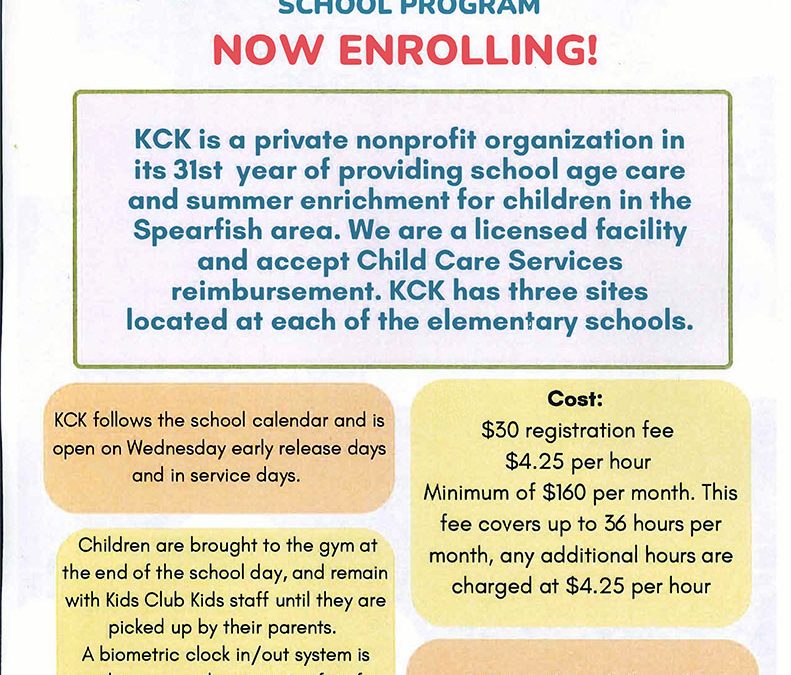 Kids Club Kids Before and After School Program – Now Enrolling!